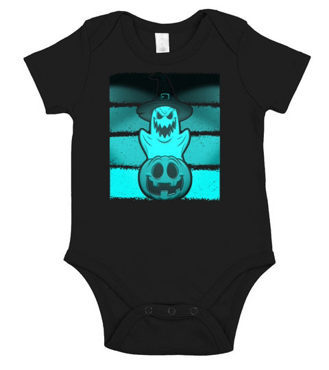 Halloween Ghost Pumpkin Funny autumn Short Sleeve Baby One-Piece