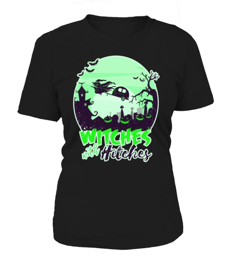 Witches With Hitches Halloween Camping Caravan Moo Women's T-Shirt