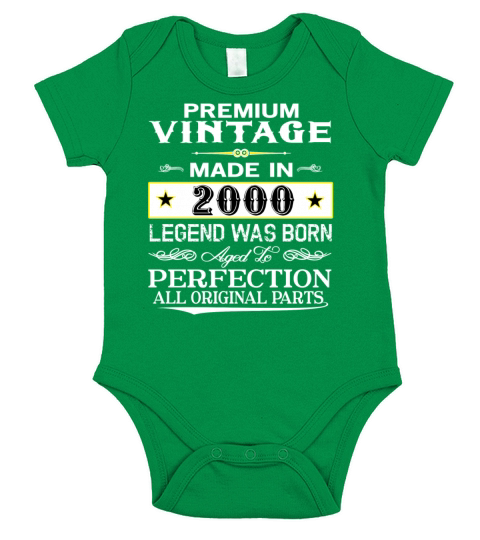 PREMIUM VINTAGE 2000 Short Sleeve Baby One-Piece