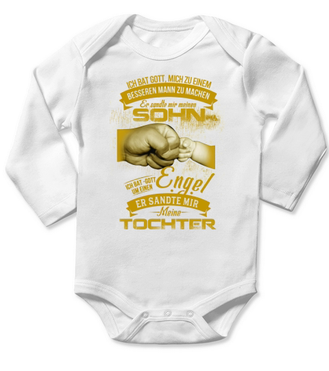 Ich bat gott, mich zu einem besseren Long Sleeve Baby One-Piece