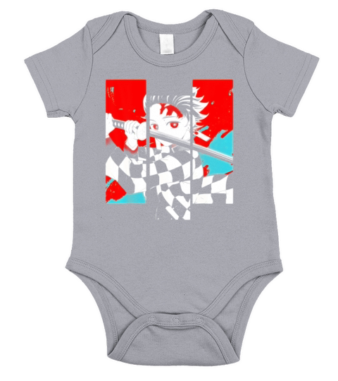 Retro Slayer Demon Anime Arts Short Sleeve Baby One-Piece