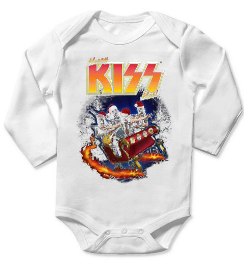 KISS  KISSmas TShirt Long Sleeve Baby One-Piece