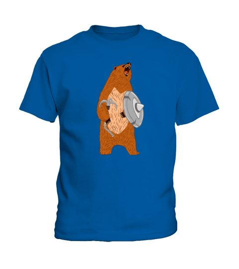 Unique Bear Shirt Nice Outdoor Warrior Funny Bear Kids T-Shirt