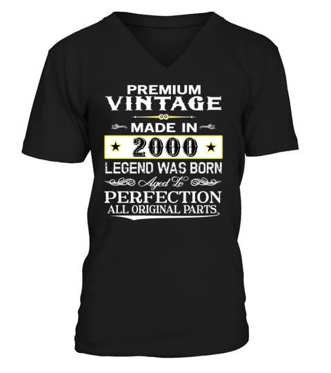 PREMIUM VINTAGE 2000 Men's V-Neck T-shirt