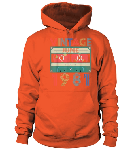 Retro Vintage June 1981 birthday Women's Hoodie