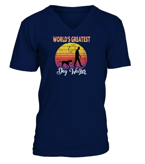 Worlds Greatest Dog Walker Men's V-Neck T-shirt