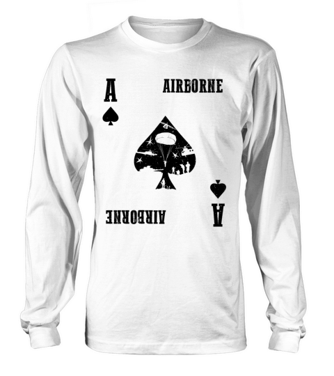 Airborne Army Paratrooper Ace Card Women's Long Sleeve