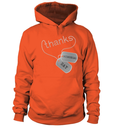 Thanks Memorial Day Military Veteran Dog Tags Women's Hoodie