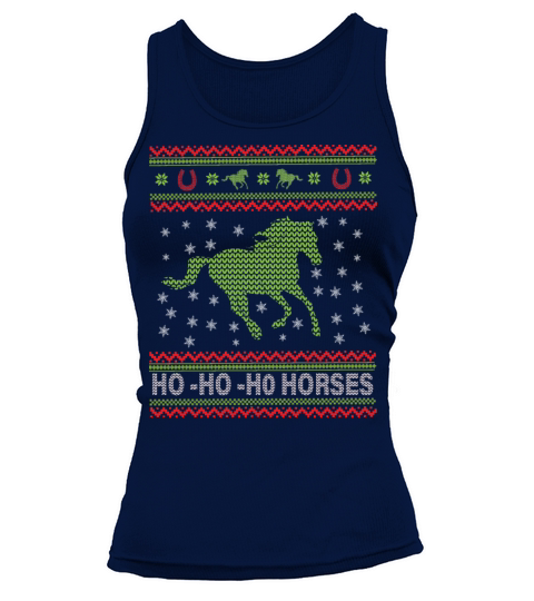 Ho Ho Ho Horses Xmas Ugly Christmas Equestrian Women's Tank Top