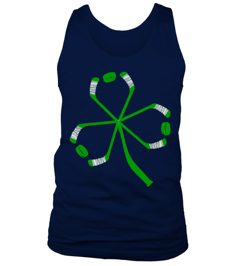 funny hockey patricks day shamrock hockey Men's Tank Top