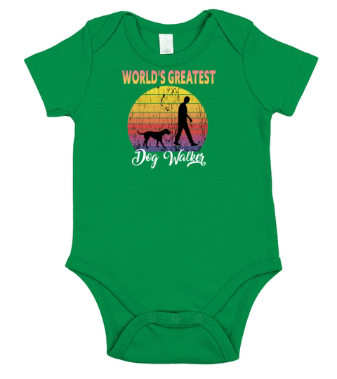 Worlds Greatest Dog Walker Short Sleeve Baby One-Piece