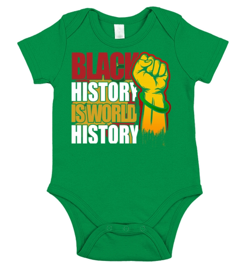 Black History Is World History 2 Short Sleeve Baby One-Piece