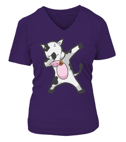 Dabbing COW   CALF  Dab Animal V-neck T-Shirt Woman