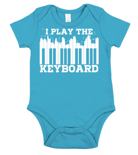 I Play Piano Keyboard for Pianist or Keyboardist Short Sleeve Baby One-Piece