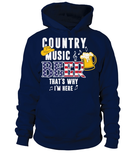 Country music and beer that is why I am here USA Women's Hoodie