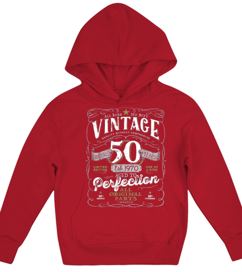 Vintage 50th Birthday Kids Hoodie