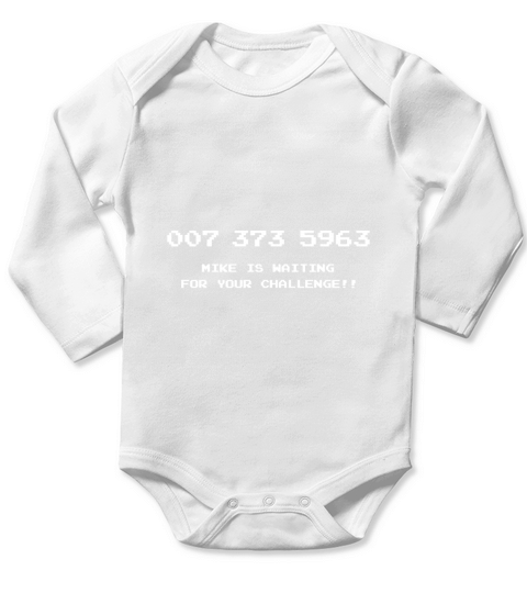 Punch Out Code Long Sleeve Baby One-Piece