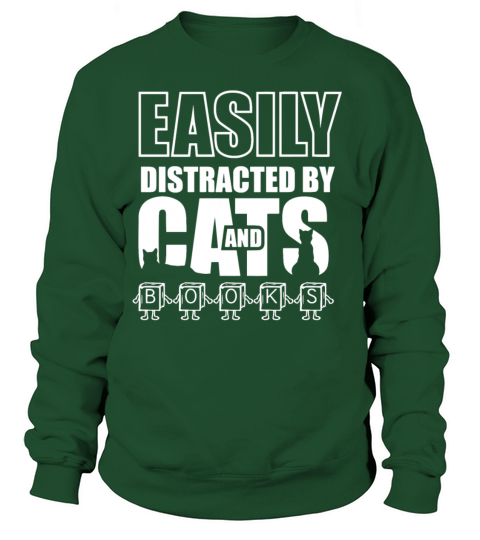 Cat Book Lover Animal Pet Bookworm Women's Sweatshirt