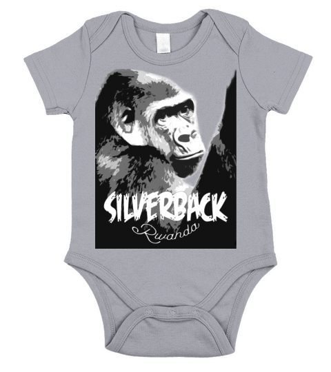 Rwanda Silverback Male Gorilla Short Sleeve Baby One-Piece