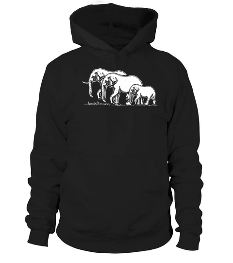 Mom Dad Baby Elephants Family Gift Elephant Women's Hoodie