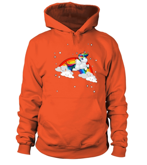 Rainbow Clouds Unicorn Gift Idea Design Women's Hoodie