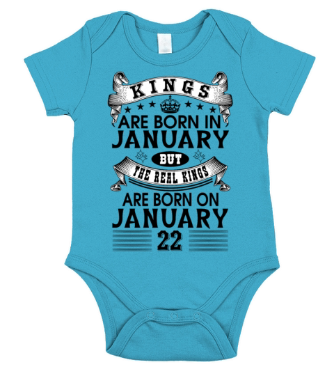 KINGS ARE BORN IN JANUARY Short Sleeve Baby One-Piece