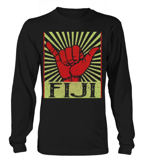 Vintage Fiji Islands Surfer Retro Souvenir Women's Long Sleeve