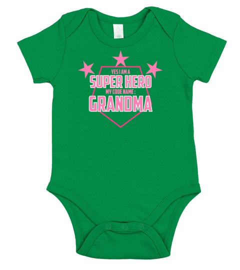 Yes I Am A Superhero My Code Name Grandma Short Sleeve Baby One-Piece