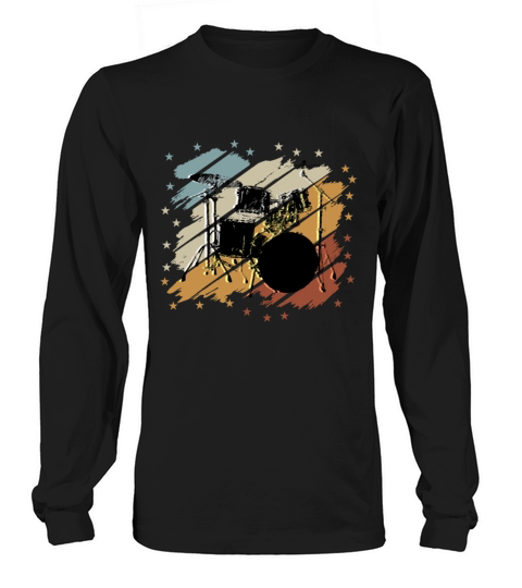 Drummer Tshirt For Drummers Musicians Rock Bass Women's Long Sleeve