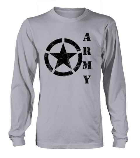 Wash worn Army star Women's Long Sleeve