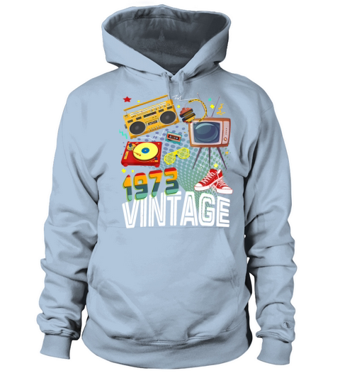 47th Birthday 47 Years Old Vintage 1973 Retro 80s Women's Hoodie