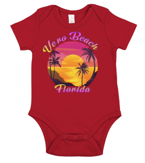 Vero Beach Florida Short Sleeve Baby One-Piece
