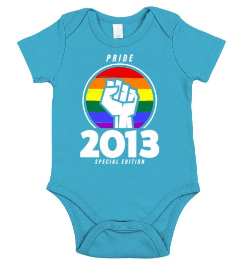 2013 Birthday Gay Pride LGBT Short Sleeve Baby One-Piece