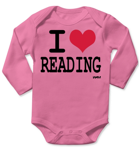 i love reading by wam Long Sleeve Baby One-Piece