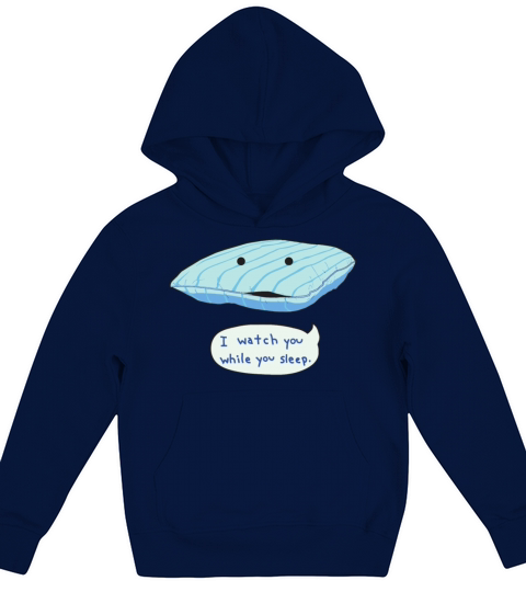 Creepy pillow watches you sleep Kids Hoodie