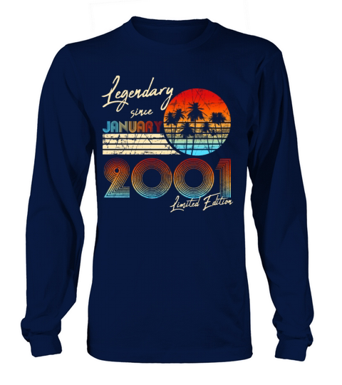 Legendary Since January 2001 Vintage 20th Birthday Women's Long Sleeve