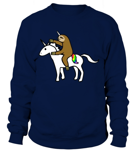 Slothicorn Riding Unicorn - Mug Sweatshirt Unisex