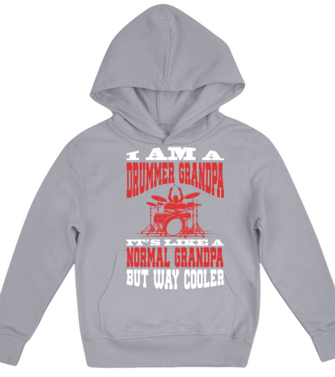 Mens I Am A Drummer Grandpa print Funny Gift for Kids Hoodie
