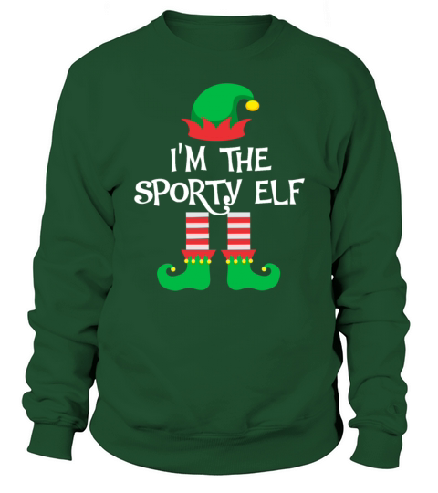 I m The Sporty Elf Matching Family Group Christmas Women's Sweatshirt