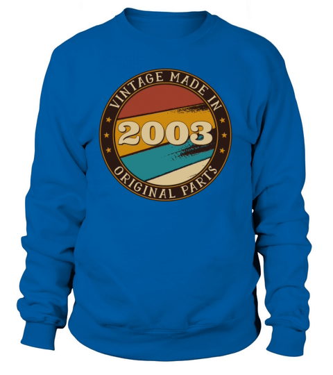 18th Birthday Vintage 18 Years Old Made In 2003 Gi Women's Sweatshirt
