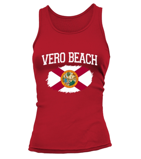 Vero Beach Fl Florida Flag Vintage Usa Sports Men Women's Tank Top