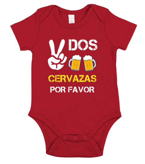 DOS CERVAZAS POR FAVOR Short Sleeve Baby One-Piece