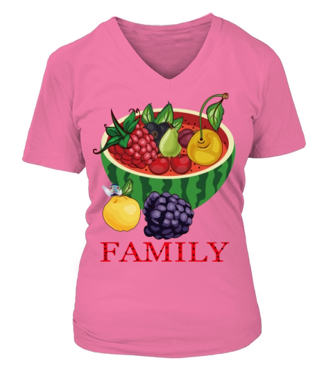 watermelon tropical fruit family Women's V-Neck T-shirt