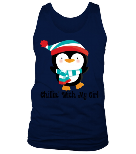 Penguin Couples Chillin With My Girl Men's Tank Top