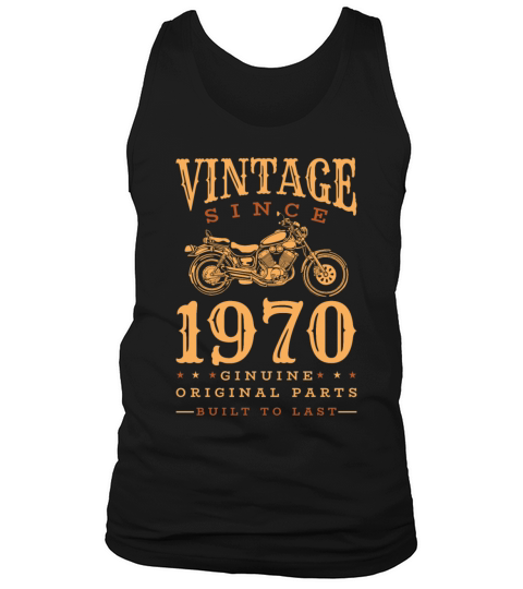 1970 Vintage born Motorcycle Birthday gift idea Men's Tank Top