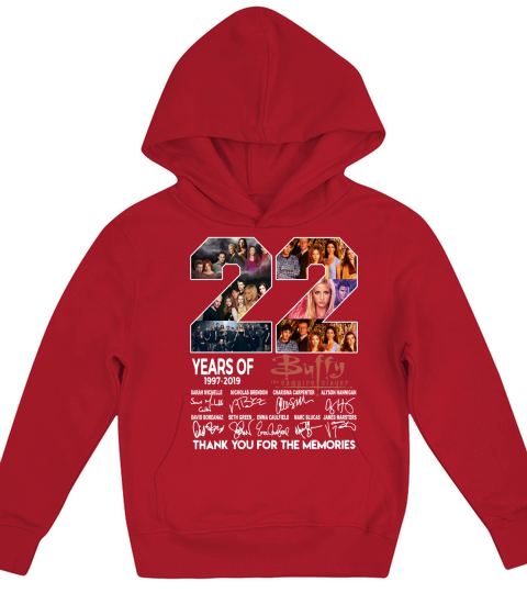 22 years of Buffy 1997 2019 thank you for the memories signature shirt Kids Hoodie