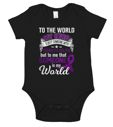 World1  Crohns and Colitis Short Sleeve Baby One-Piece