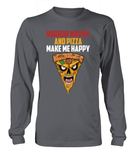Horror Movies And Pizza Fast Food Movie Night Women's Long Sleeve