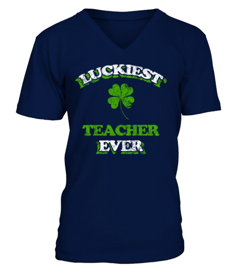 St Patricks Day Teacher Cute Apparel V-Neck T-shirt