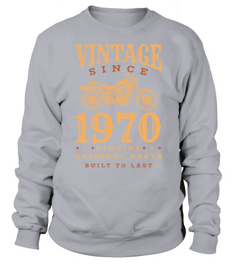 1970 Vintage born Motorcycle Birthday gift idea Men's Sweatshirt